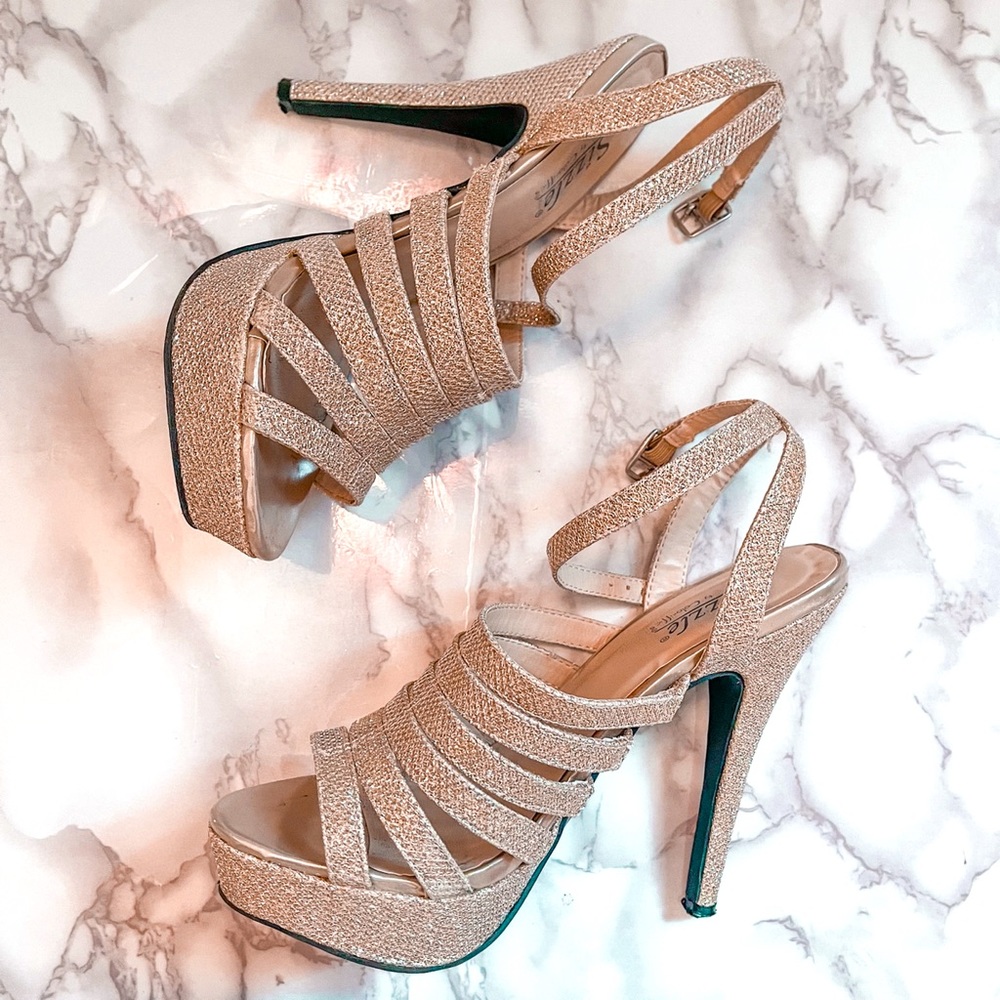 Gold Shimmer 5” Heels
